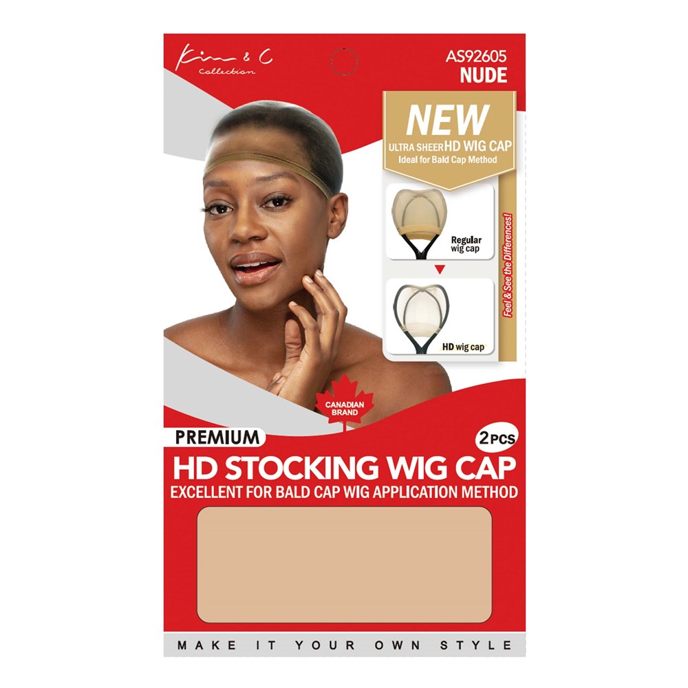 Premium Ultra Sheer HD Stocking Wig Cap 2pc #92605 Nude