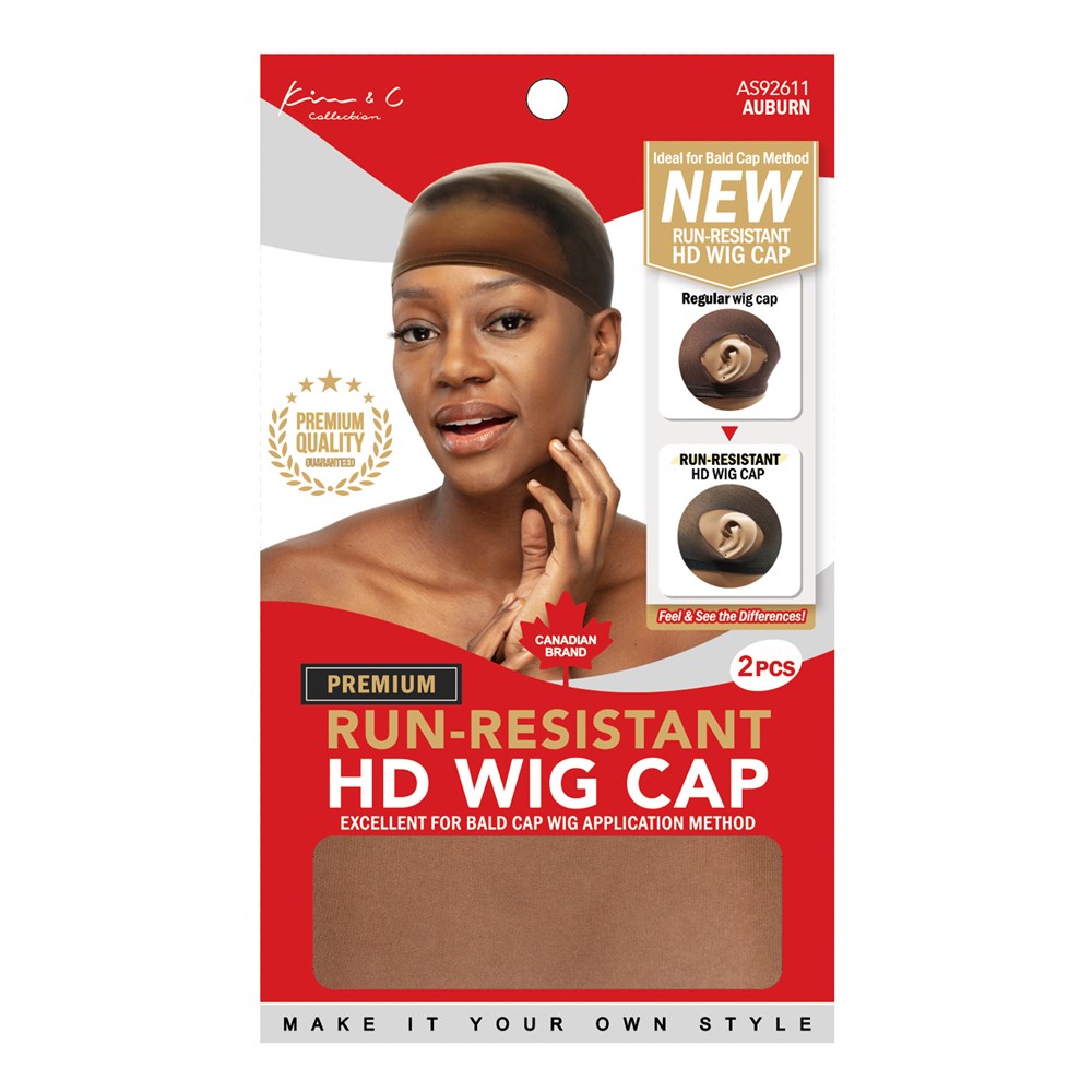 Premium Run-Resistant HD Wig Cap 2pc #92611 Auburn
