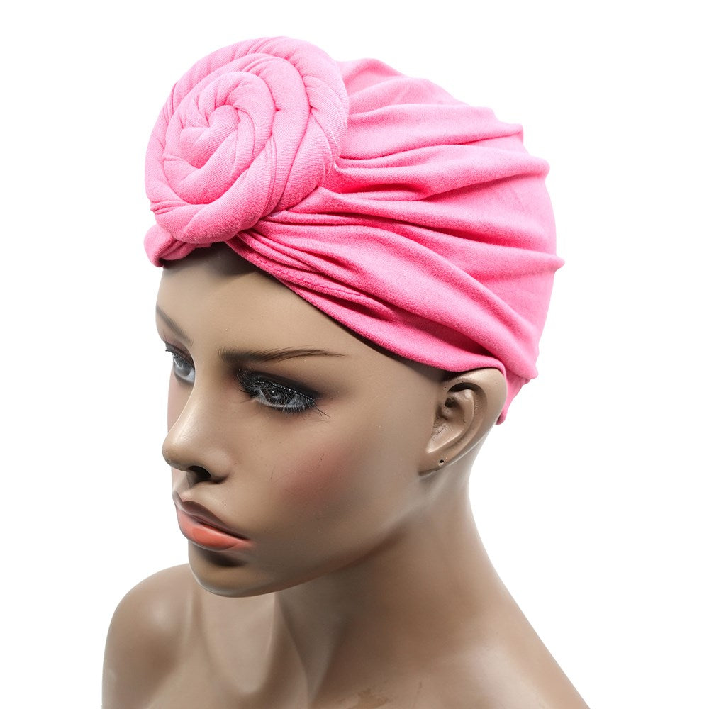 Premium Concentric Circle Pattern Pre-Knotted Turban - Red #92818