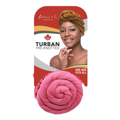 Premium Concentric Circle Pattern Pre-Knotted Turban - Pink #92817