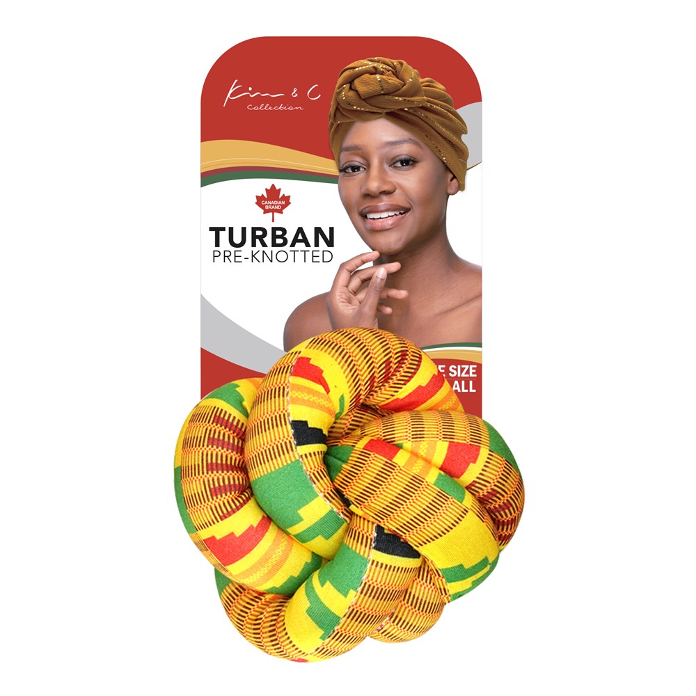 Premium African Pattern Pre-Knotted Turban - Pattern 1 #92825