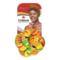 Premium African Pattern Pre-Knotted Turban - Pattern 1 #92825