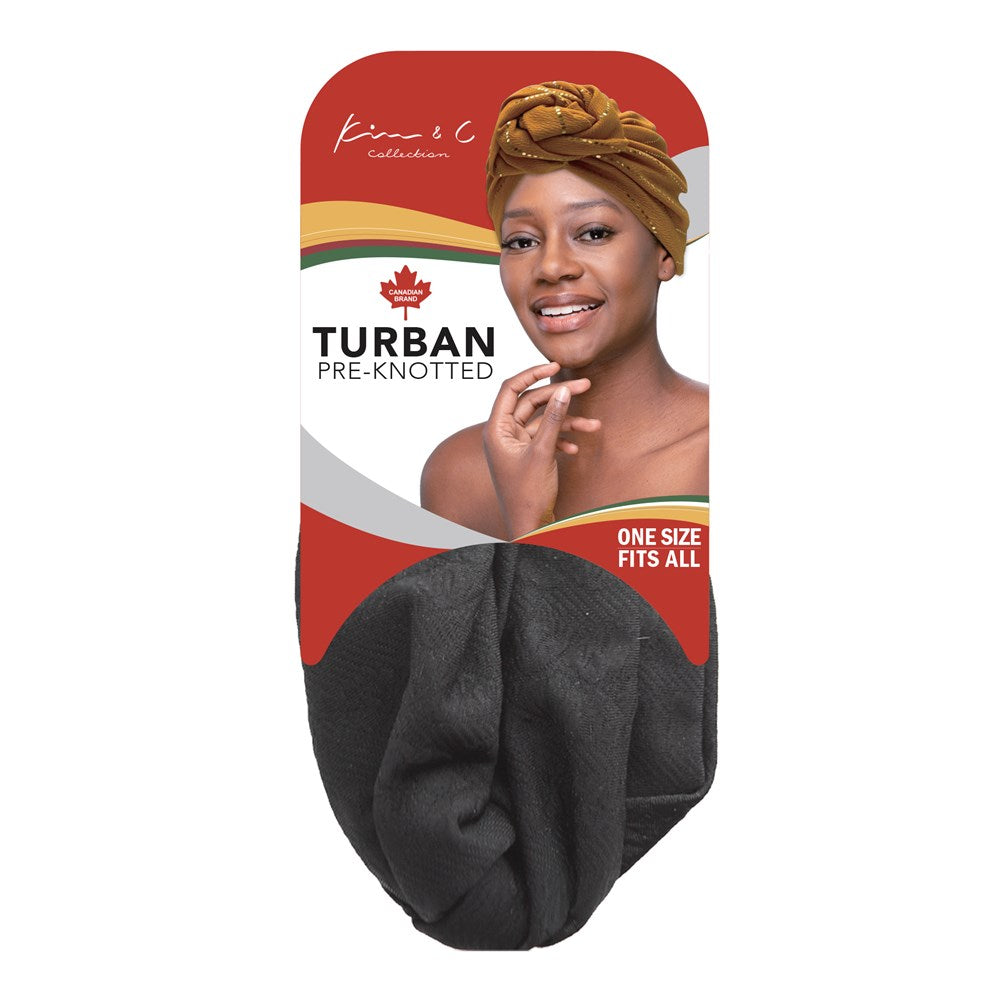 Premium Pre-Knotted Turban - Black #92831