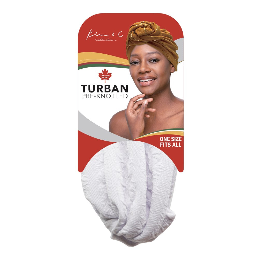 Premium Pre-Knotted Turban - White #92832