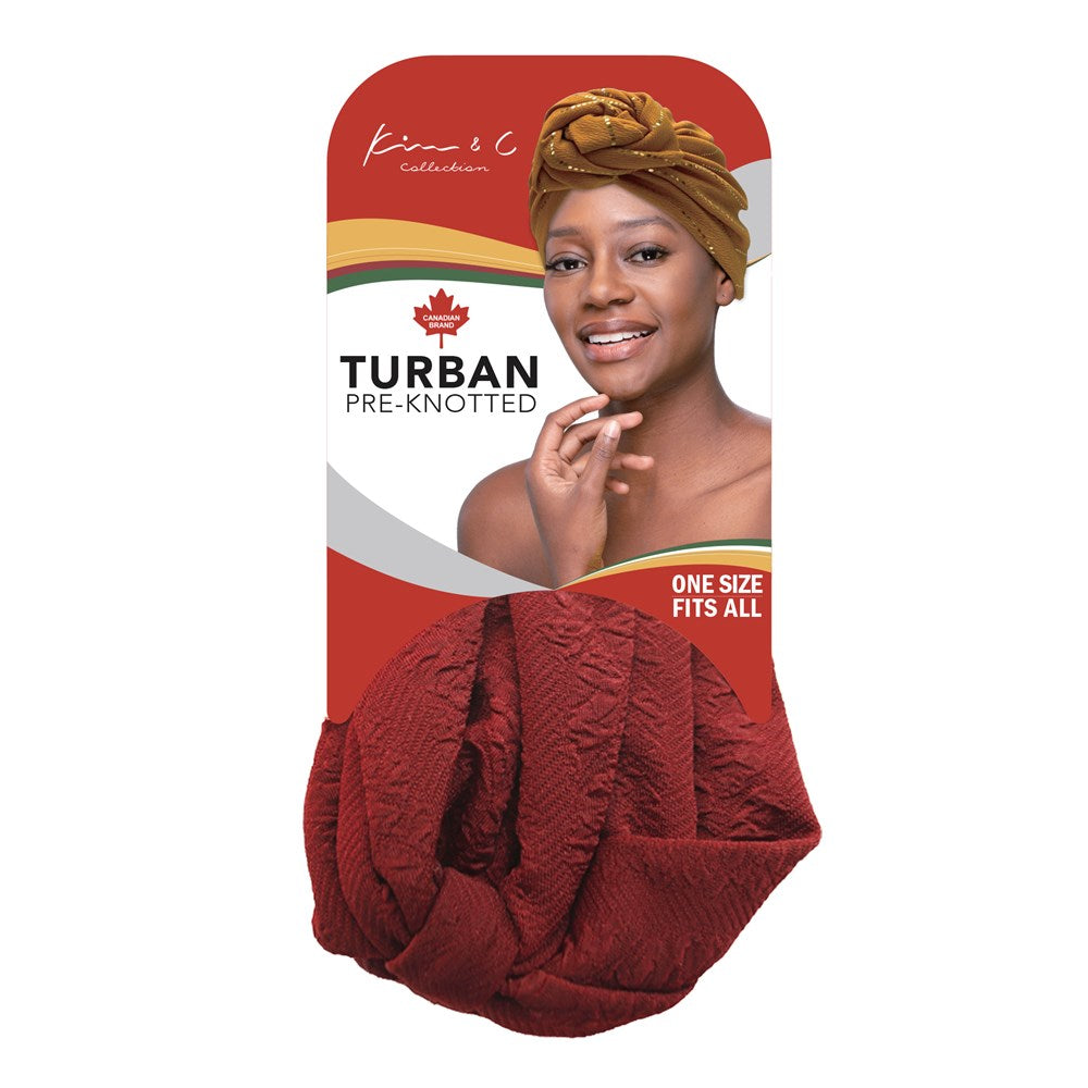 Premium Pre-Knotted Turban - Red #92833