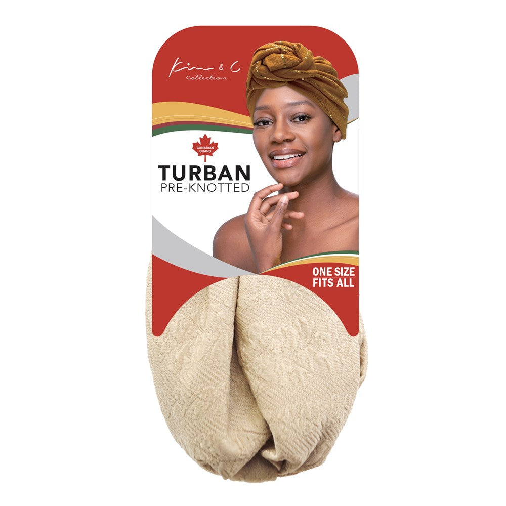 Premium Pre-Knotted Turban - Beige #92834