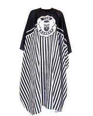 High Quality Cutting Cape with Hook #Barber Man Black & White Stripe