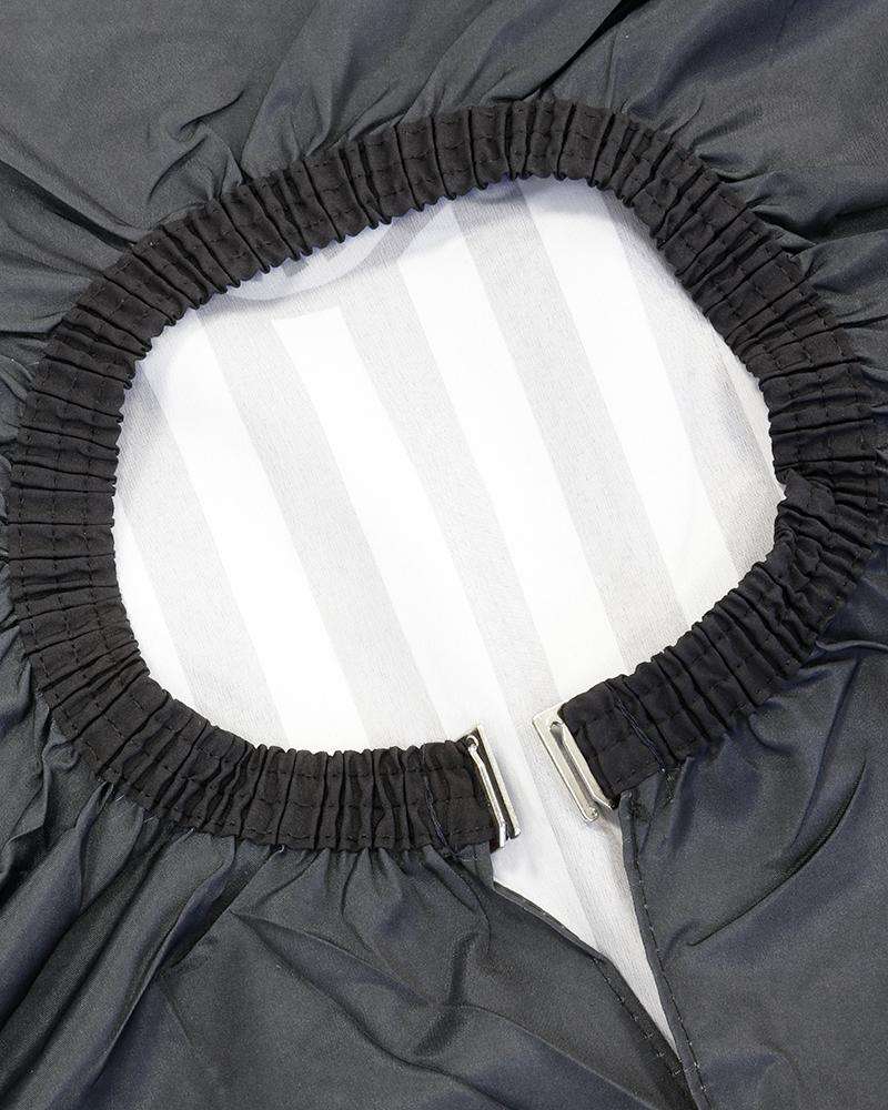High Quality Cutting Cape with Hook #Barber Man Black & White Stripe
