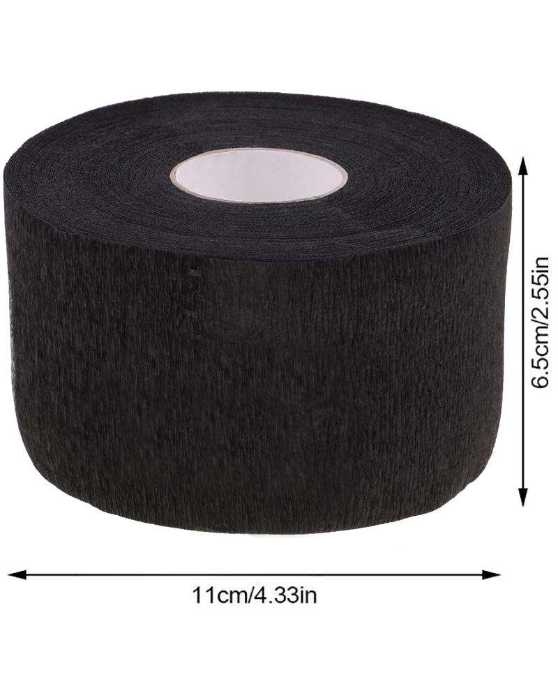 Neck Ruffles Strip Rolls Waterproof - Black 5 Rolls