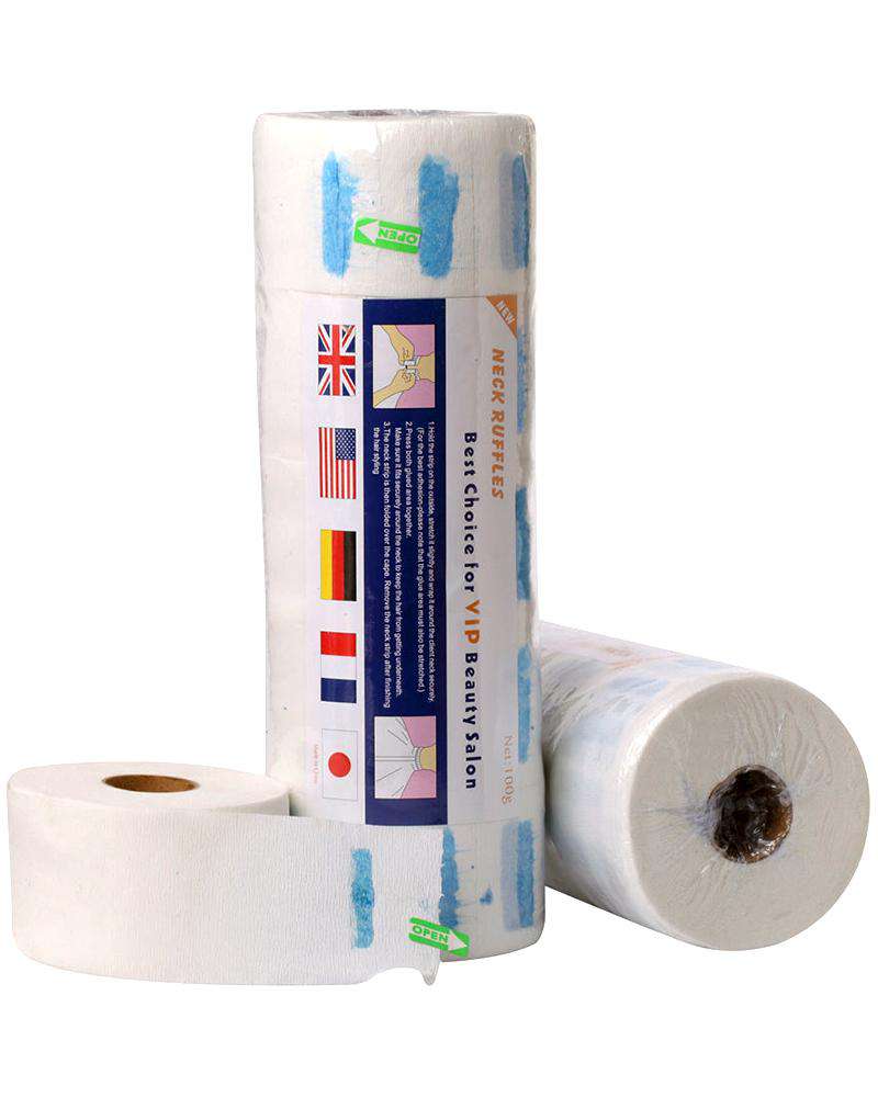 Neck Ruffles Strip Rolls - White 5 Rolls
