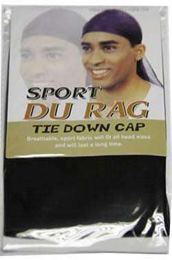 Magic Collection Sport Du Rag Tie Down Cap - Black