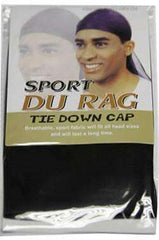 Magic Collection Sport Du Rag Tie Down Cap - Black