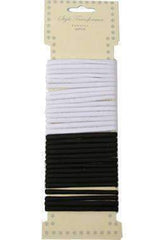 27pcs Ponytail Holders Black & White