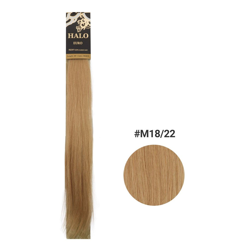 HALO 100% Remy Human Hair Euro Tape In Extensions 18"
