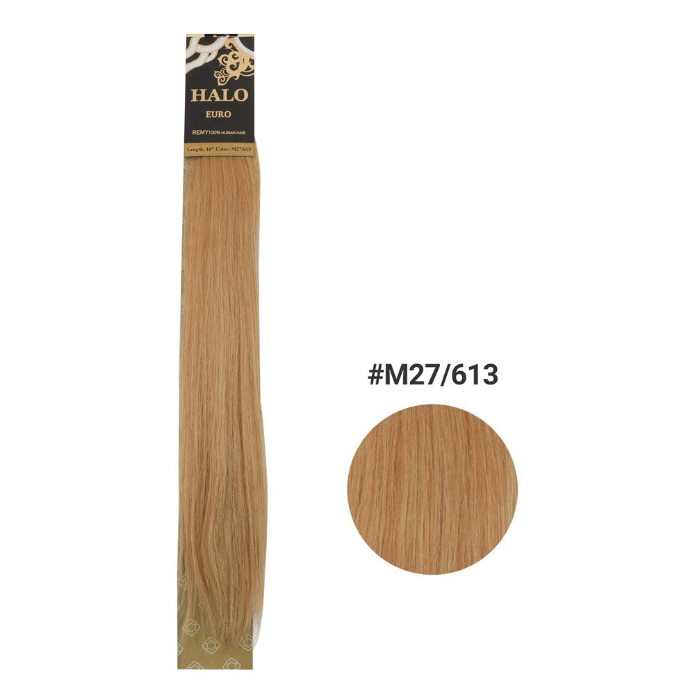 HALO 100% Remy Human Hair Euro Tape In Extensions 18"