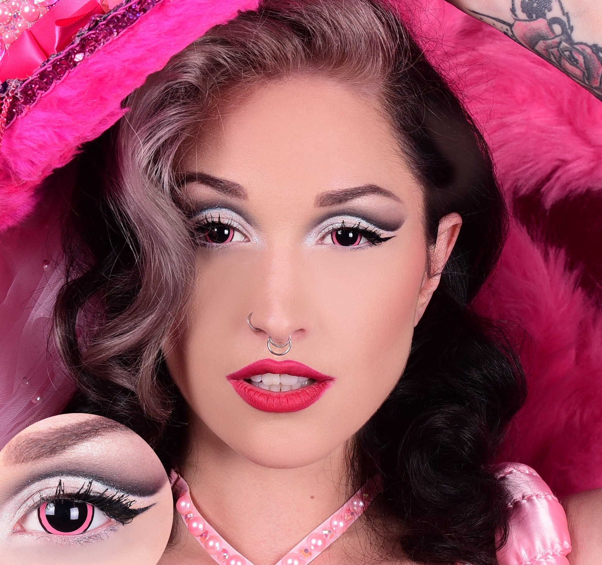 PRIMAL ® ACID I - Pink & Black Colored Contact Lenses