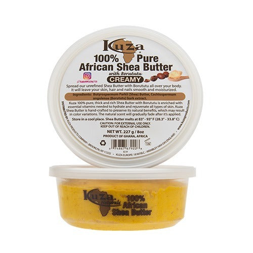 Kuza 100% Pure African Shea Butter Yellow Creamy - 8oz
