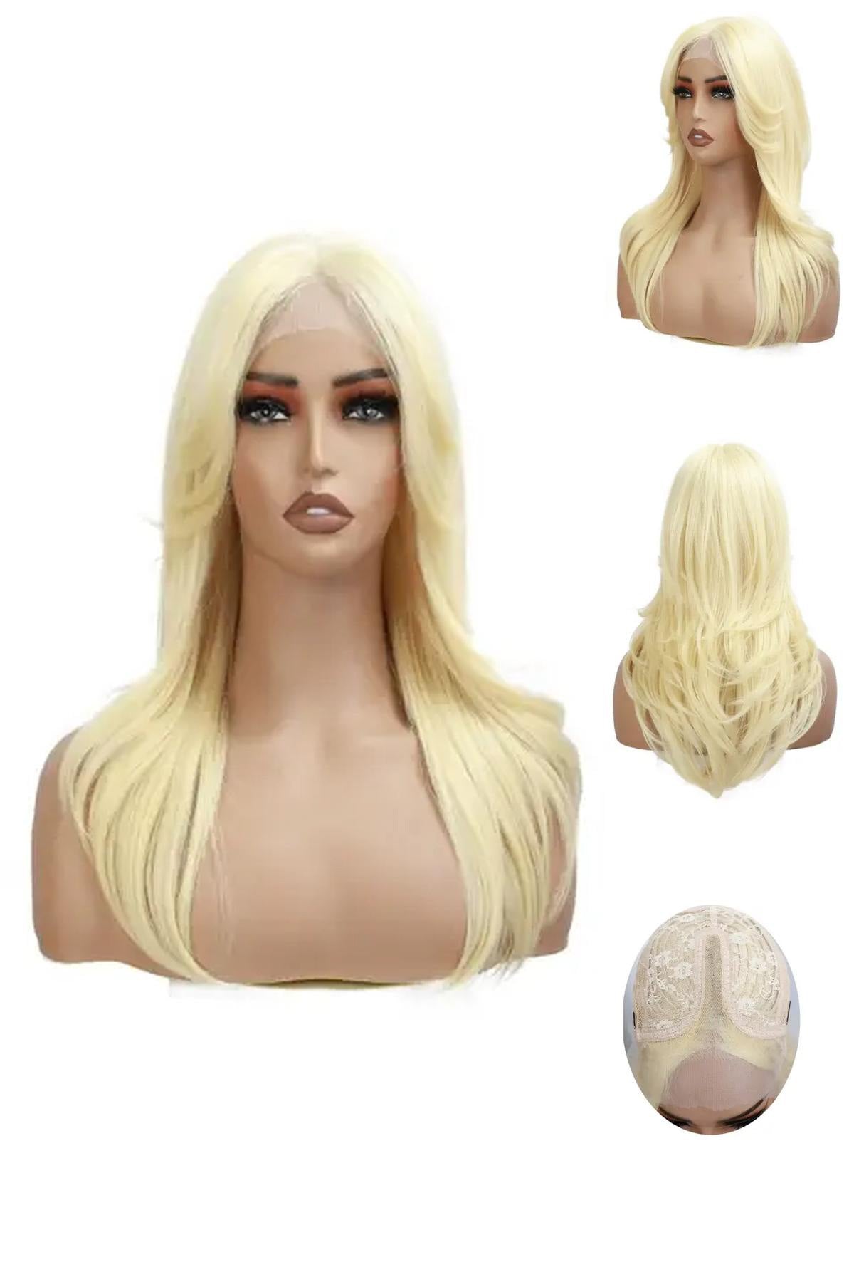 Ashley: Synthetic hair 4" Lace part + Lace Frontal wig