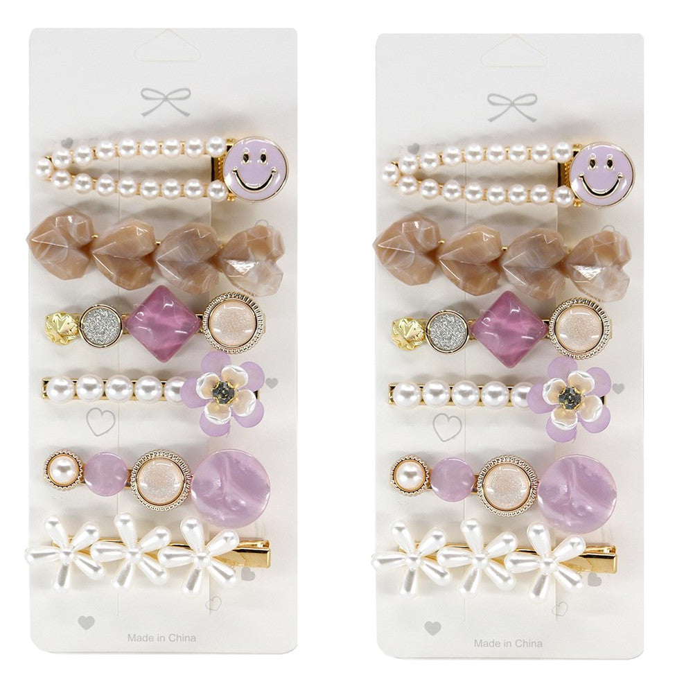 Assorted Hairclips W/ Stone