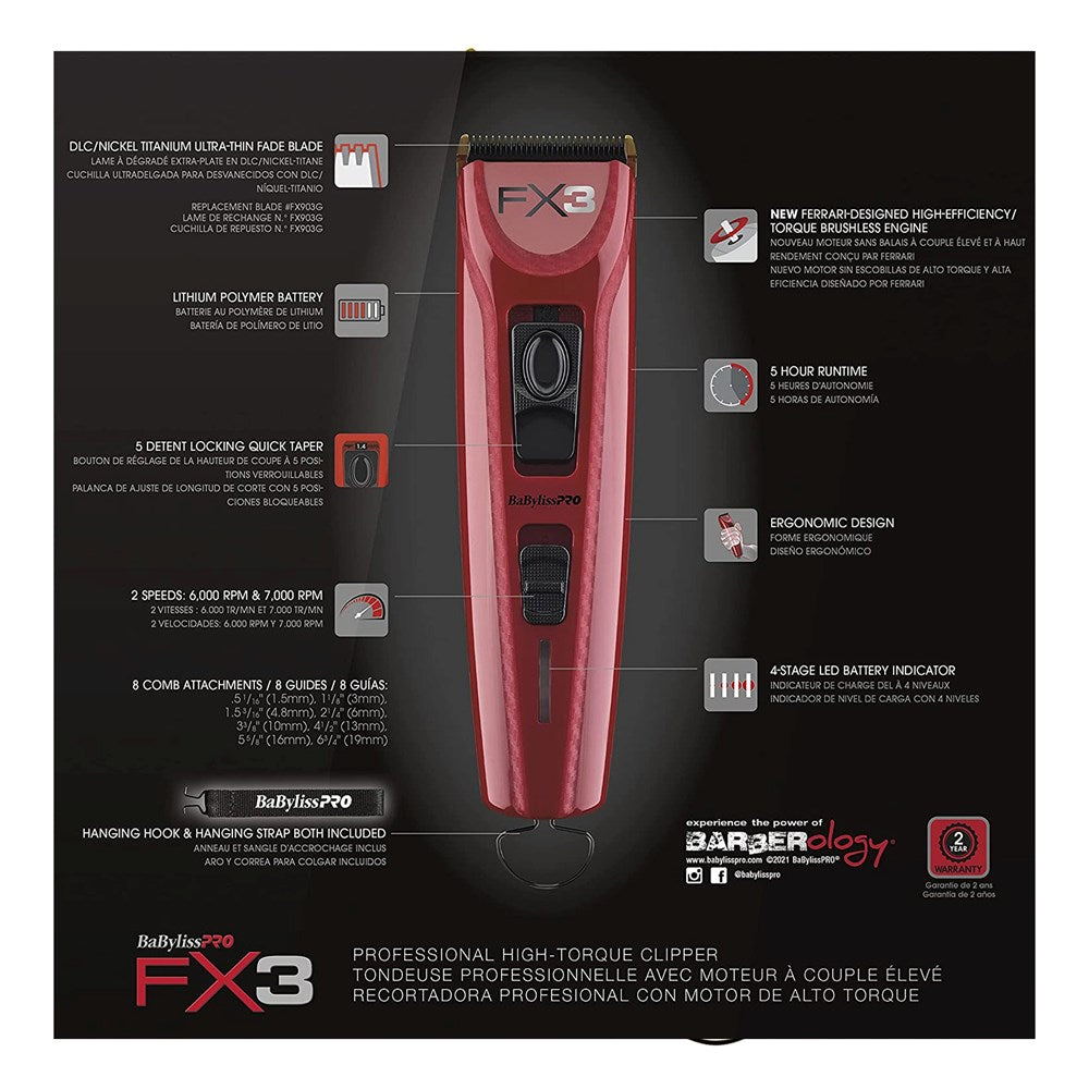 BaByliss Pro FX3 Professional High Torque Clipper
