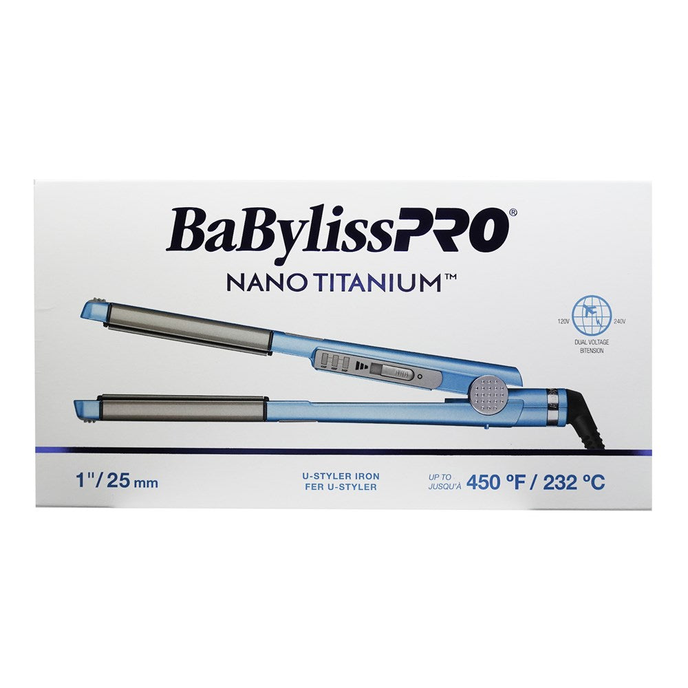 BaByliss Pro Nano-Titanium & Ceramic 1" U-Style Flat Iron