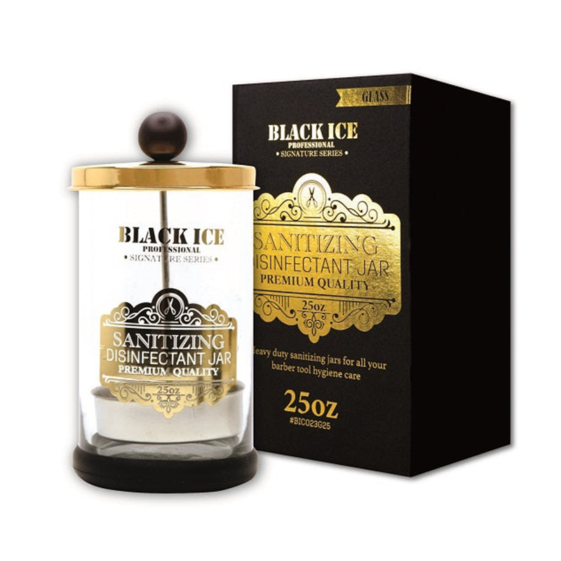 Black Ice Glass Disinfecting Jar 25oz