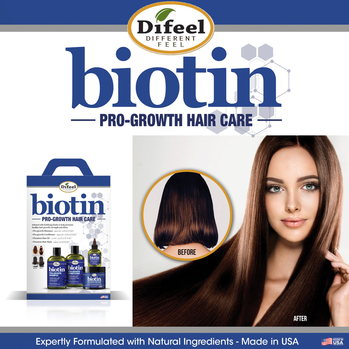Difeel Biotin Pro-Growth Leave-In Conditioning Spray
