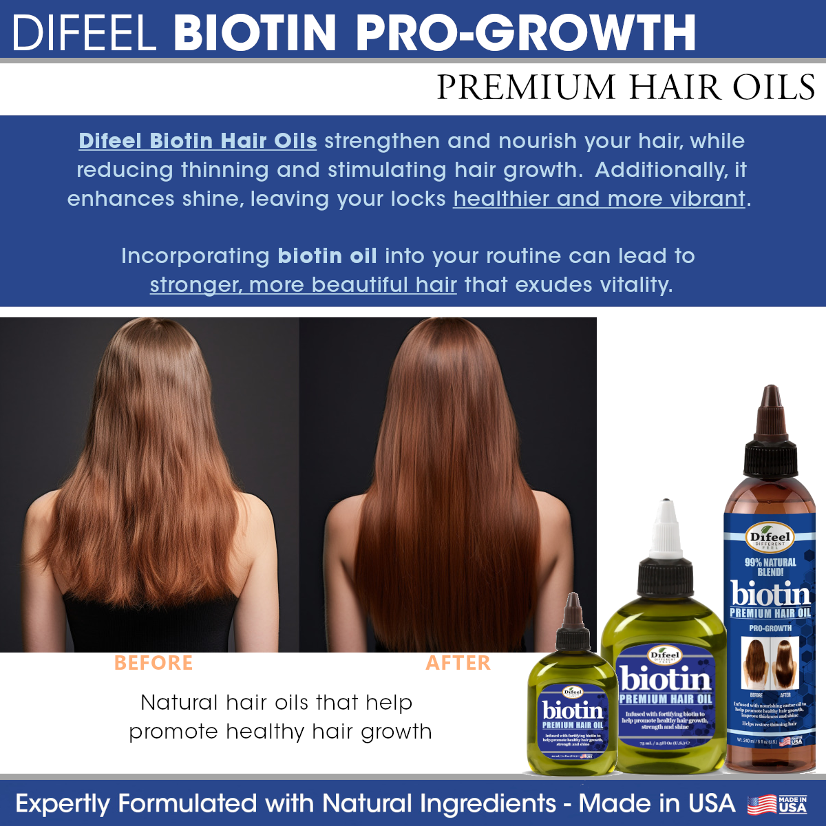 Difeel Biotin Pro-Growth Premium Hair Oil