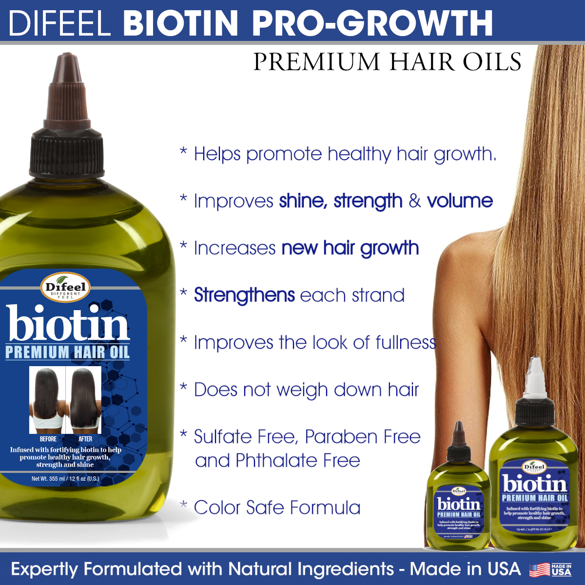 Difeel Biotin Pro-Growth Premium Hair Oil