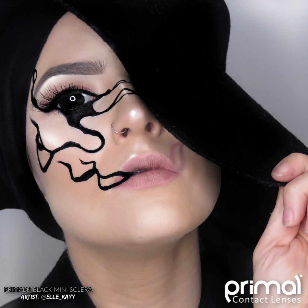 PRIMAL ® Black Mini Sclera - Colored Contact Lenses