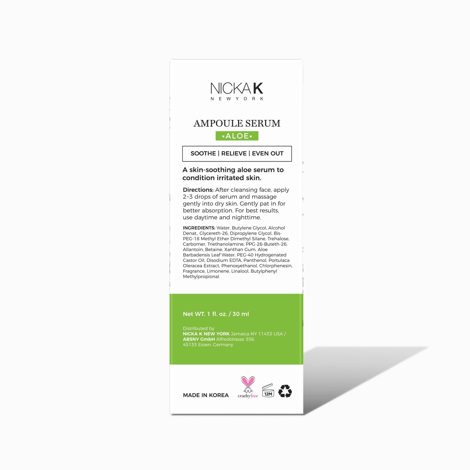 Nicka K Soothe Facial Serum - Aloe