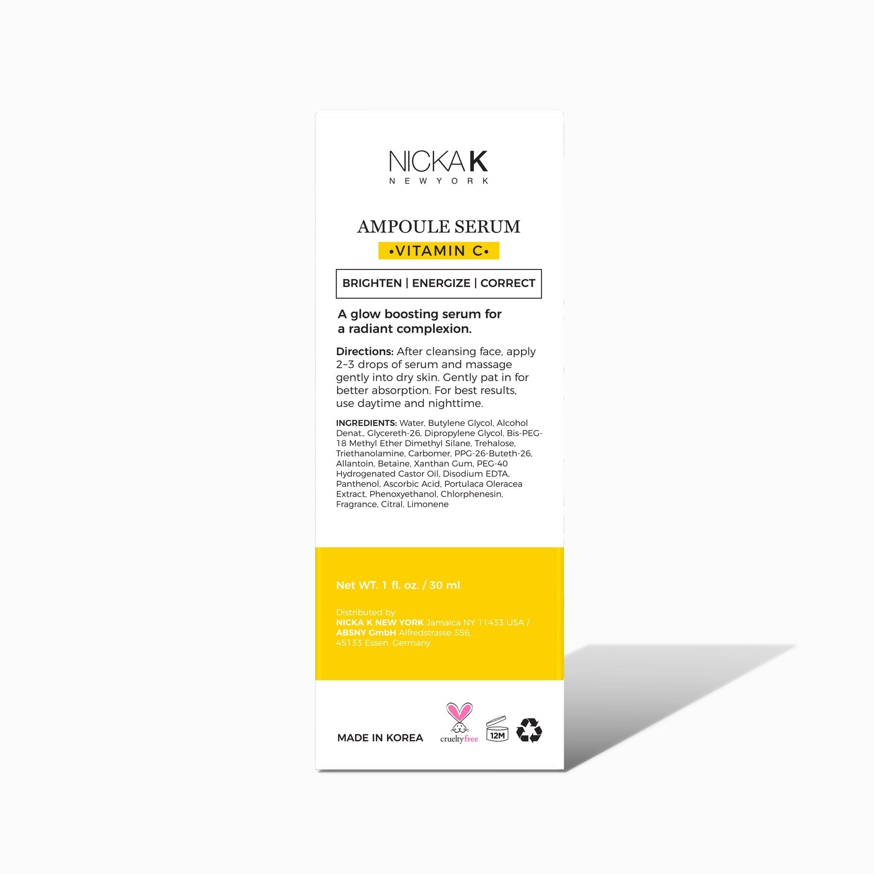 Nicka K Brighten Facial Serum - Vitamin E