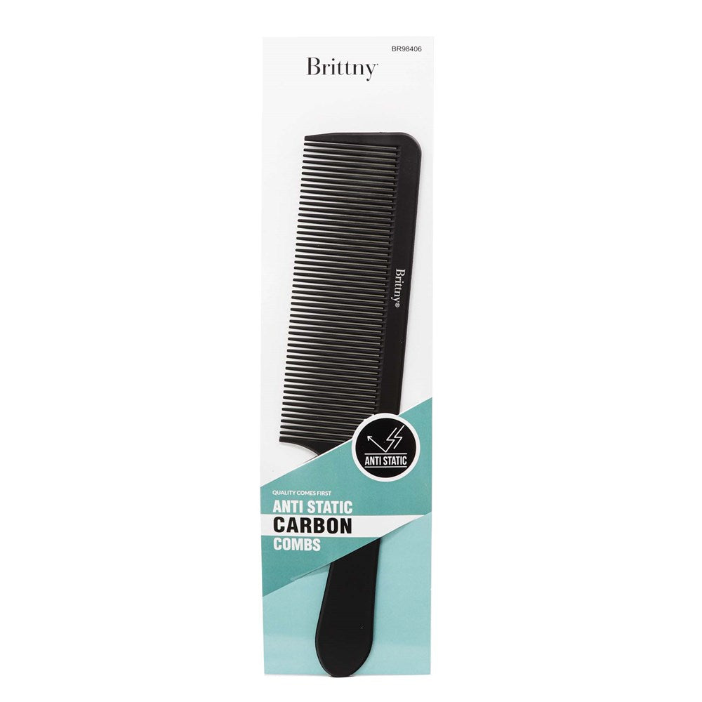 Brittny Anti Static Carbon Clipper Handle Comb #BR98406