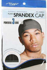 Magic Collection Plain Spandex Cap #4702BLA Black