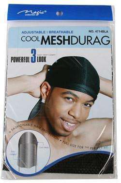 Magic Collection Cool Mesh Du Rag - Black