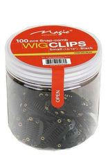 Magic Collection 100 Snap Comb Wig Clips Small 15/16" - Black
