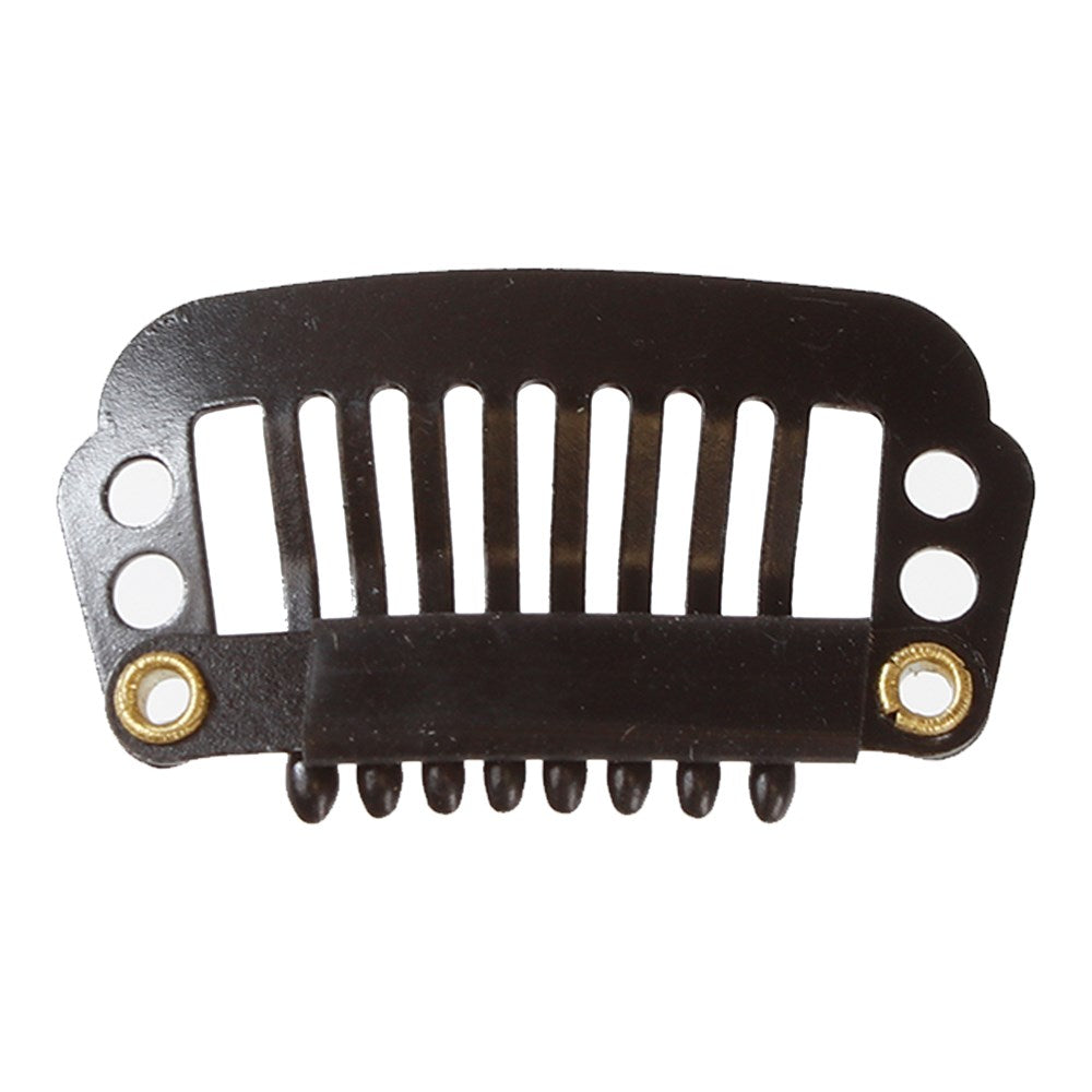 Magic Collection 12pcs Snap Comb Wig Clips - Small Black #052BLAS