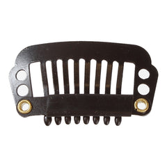 Magic Collection 12pcs Snap Comb Wig Clips - Small Black #052BLAS