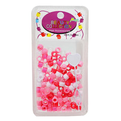 Beauty Collection Small Round Hair Beads - Pink Assorted #200PINAST