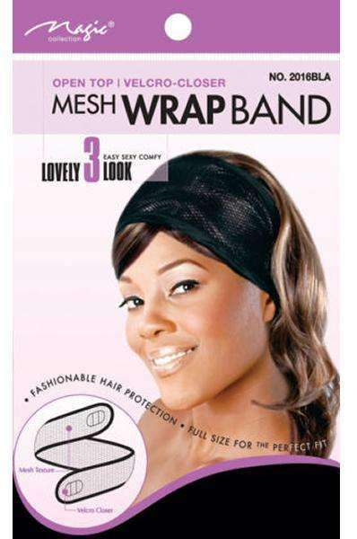 Magic Collection Open Top Mesh Wrap Band #2016BLA Black