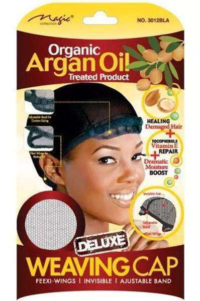 Magic Collection Organic Argan Oil Weaving Cap Adjustable #3012BLA Black