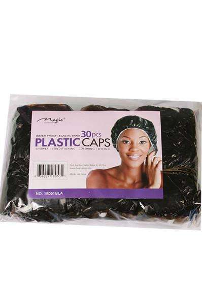 Magic Collection Plastic Cap 30 Pack - Black