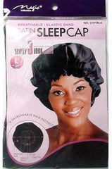 Magic Collection Large Satin Sleep Cap #2191BLA Black
