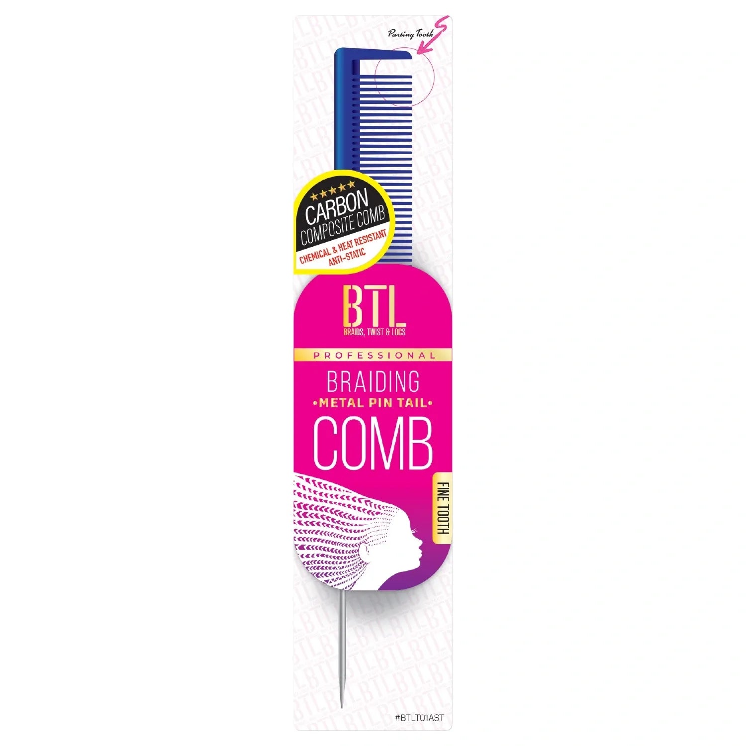 BTL Braiding Metal Pin Tail Fine Tooth Comb Assorted - Dollar Deals