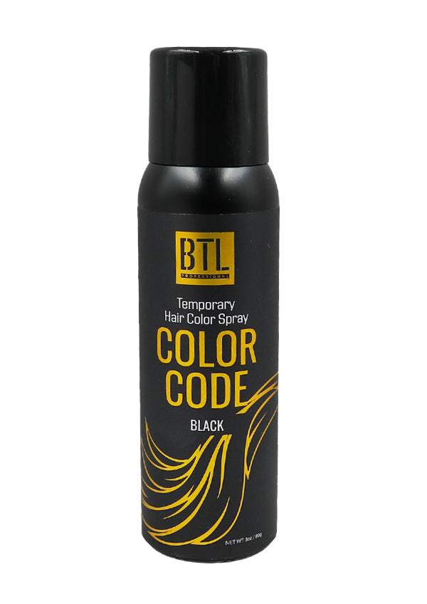 BTL Color Code Temporary Hair Color Spray - Black