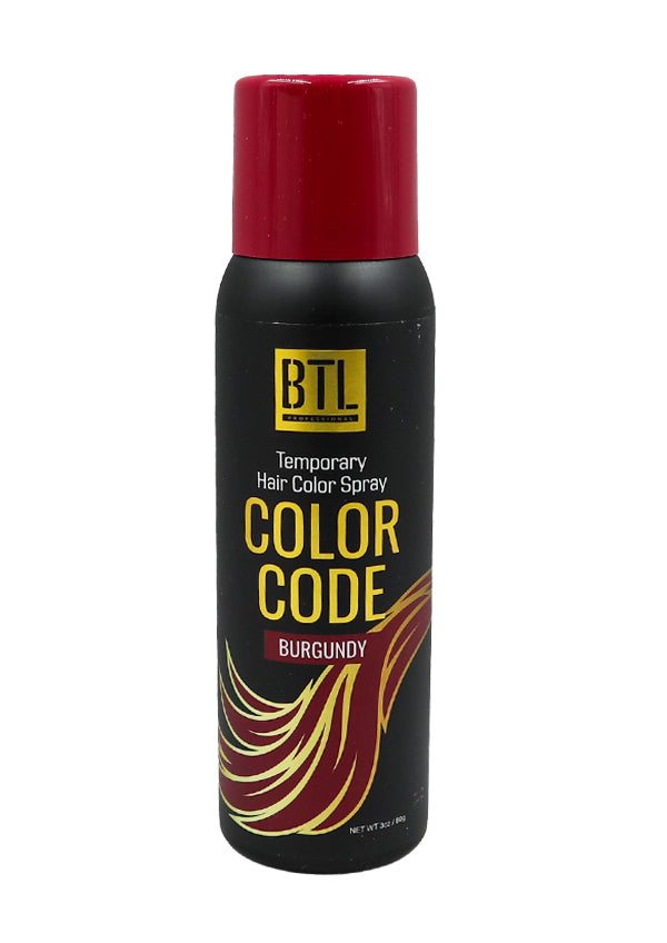 BTL Color Code Temporary Hair Color Spray - Burgundy
