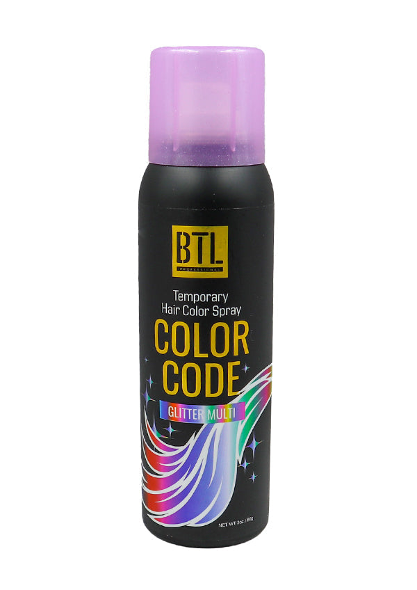 BTL Color Code Temporary Hair Color Spray - Glitter Multi