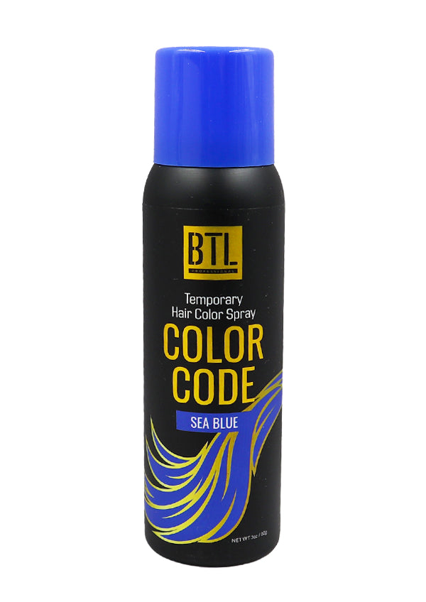 BTL Color Code Temporary Hair Color Spray - Sea Blue