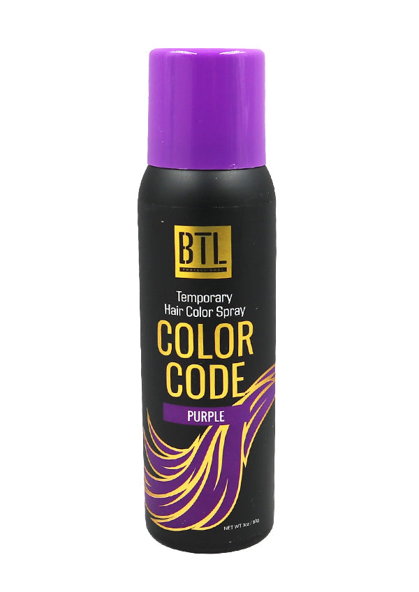 BTL Color Code Temporary Hair Color Spray - Purple