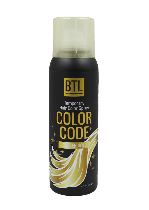 BTL Color Code Temporary Hair Color Spray - Glitter Gold